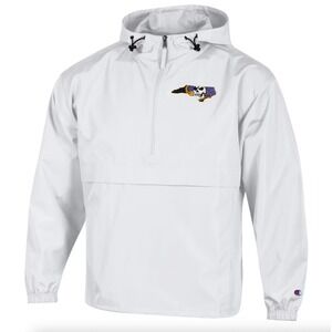 NWT CHAMPION White Men's East Carolina Pirates SP Packable Windbreaker Jacket 2X